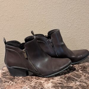 Esprit Chocolate Ankle Boots with Zipper
